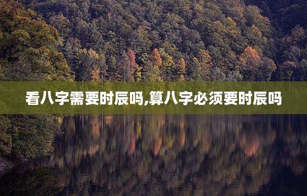 看八字需要时辰吗,算八字必须要时辰吗