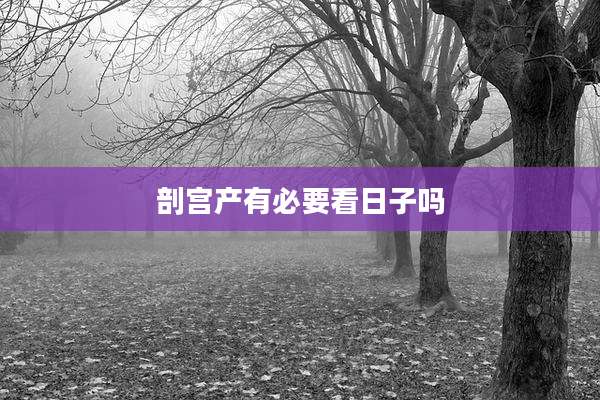 剖宫产有必要看日子吗