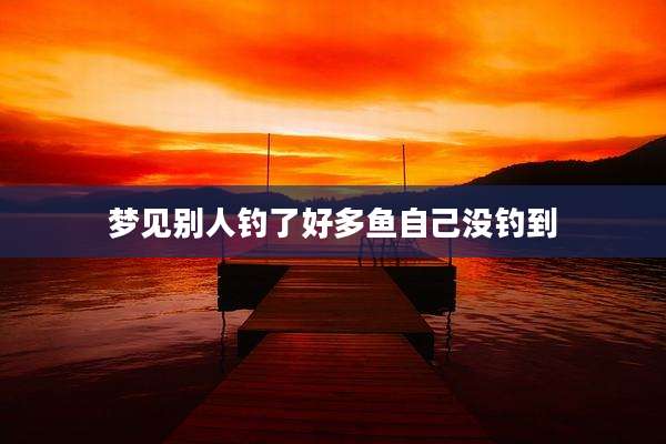梦见别人钓了好多鱼自己没钓到