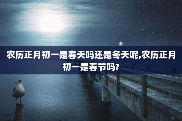 农历正月初一是春天吗还是冬天呢,农历正月初一是春节吗?