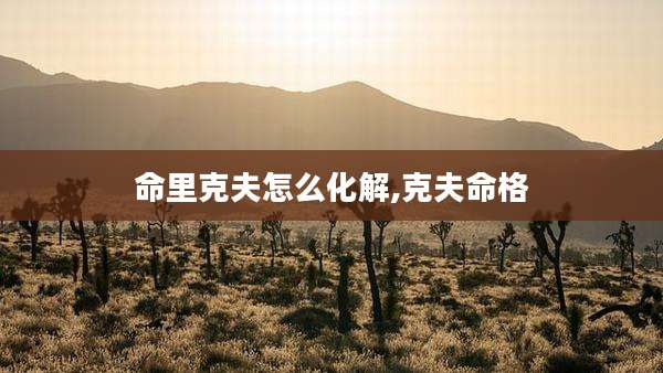 命里克夫怎么化解,克夫命格