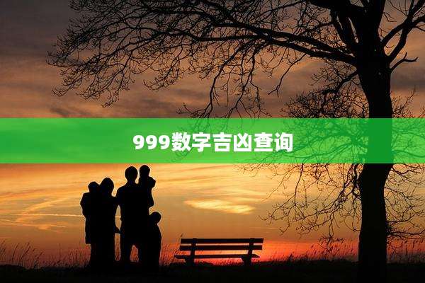 999数字吉凶查询