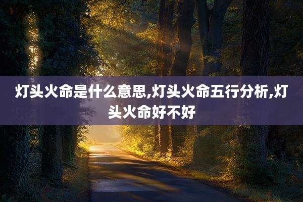 灯头火命是什么意思,灯头火命五行分析,灯头火命好不好
