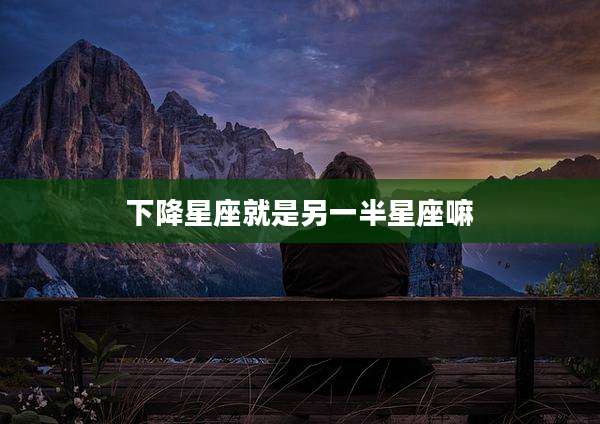 下降星座就是另一半星座嘛