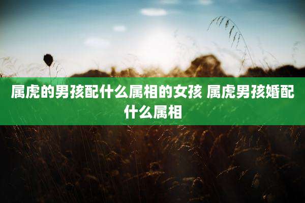 属虎的男孩配什么属相的女孩 属虎男孩婚配什么属相