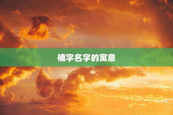 楠字名字的寓意