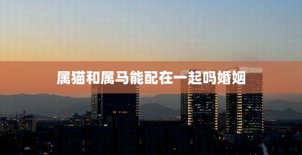 属猫和属马能配在一起吗婚姻