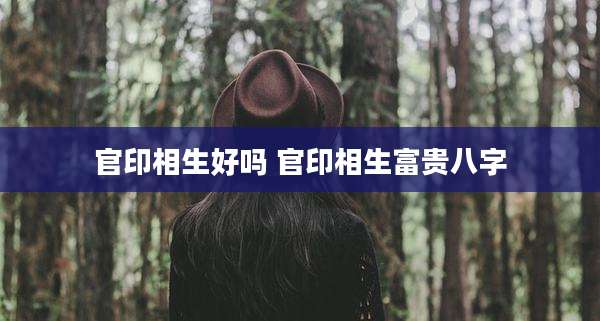 官印相生好吗 官印相生富贵八字