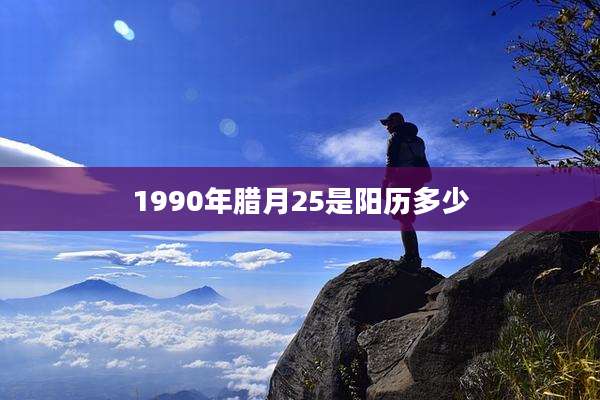 1990年腊月25是阳历多少