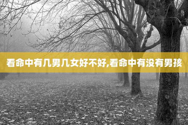 看命中有几男几女好不好,看命中有没有男孩