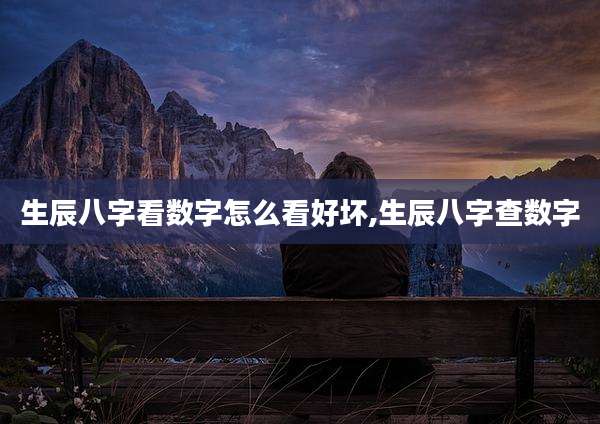 生辰八字看数字怎么看好坏,生辰八字查数字