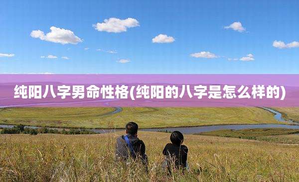 纯阳八字男命性格(纯阳的八字是怎么样的)