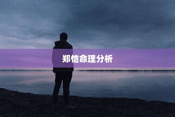 郑恺命理分析