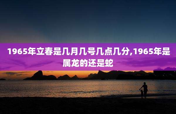 1965年立春是几月几号几点几分,1965年是属龙的还是蛇