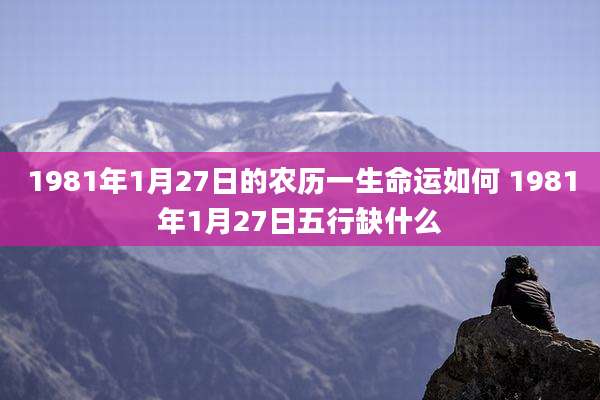 1981年1月27日的农历一生命运如何 1981年1月27日五行缺什么