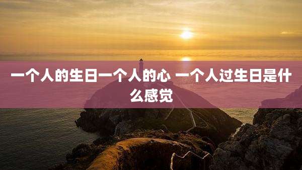 一个人的生日一个人的心 一个人过生日是什么感觉