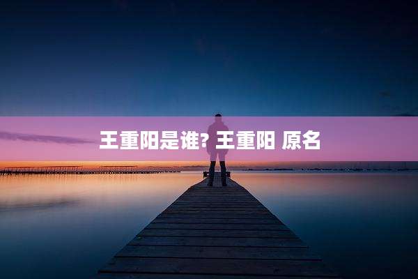 王重阳是谁? 王重阳 原名
