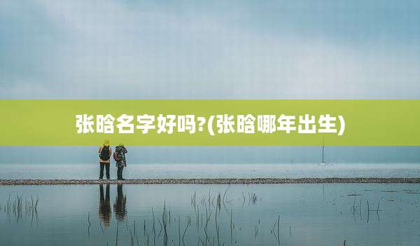 张晗名字好吗?(张晗哪年出生)