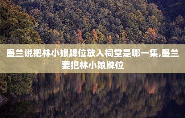 墨兰说把林小娘牌位放入祠堂是哪一集,墨兰要把林小娘牌位