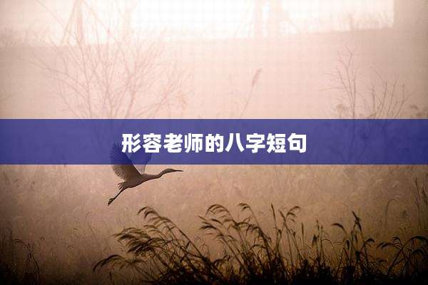 形容老师的八字短句