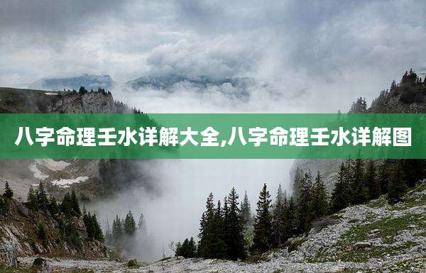 八字命理壬水详解大全,八字命理壬水详解图