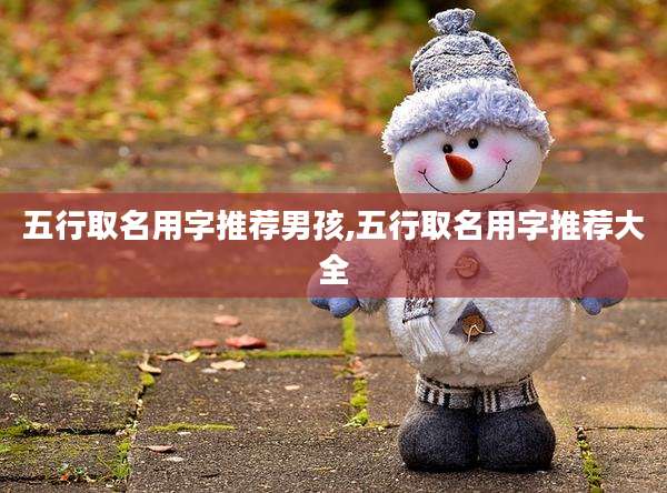 五行取名用字推荐男孩,五行取名用字推荐大全