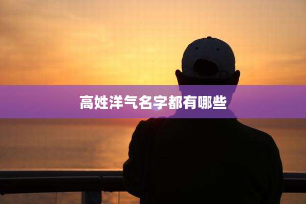高姓洋气名字都有哪些