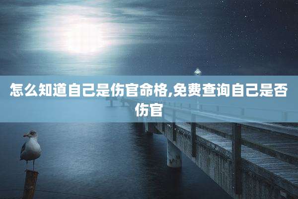 怎么知道自己是伤官命格,免费查询自己是否伤官