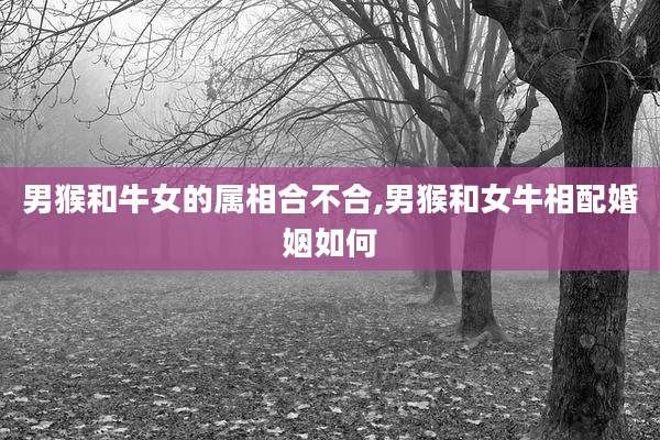 男猴和牛女的属相合不合,男猴和女牛相配婚姻如何