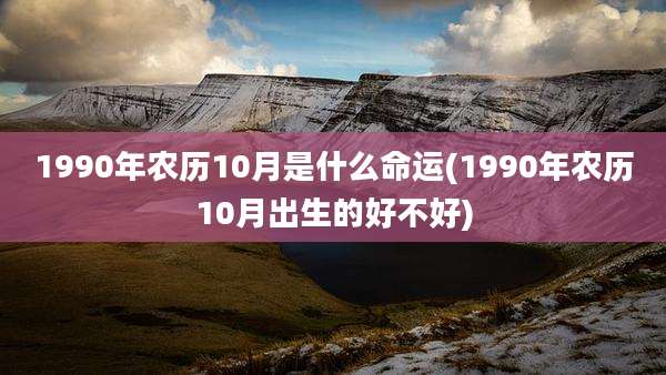 1990年农历10月是什么命运(1990年农历10月出生的好不好)