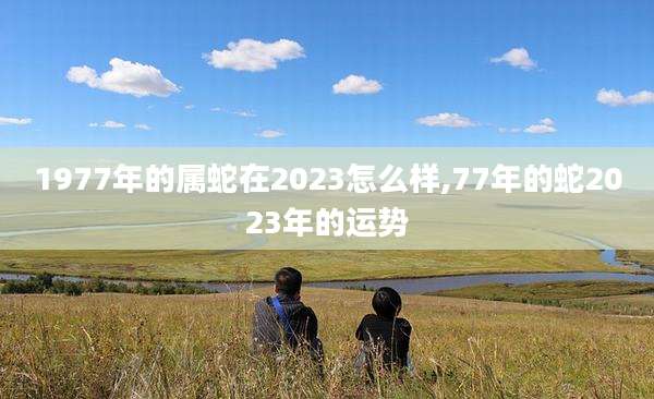 1977年的属蛇在2023怎么样,77年的蛇2023年的运势