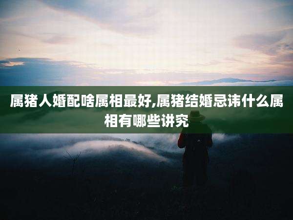 属猪人婚配啥属相最好,属猪结婚忌讳什么属相有哪些讲究