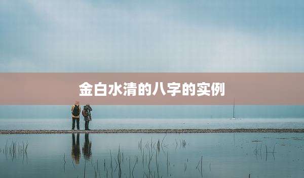 金白水清的八字的实例