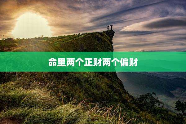 命里两个正财两个偏财