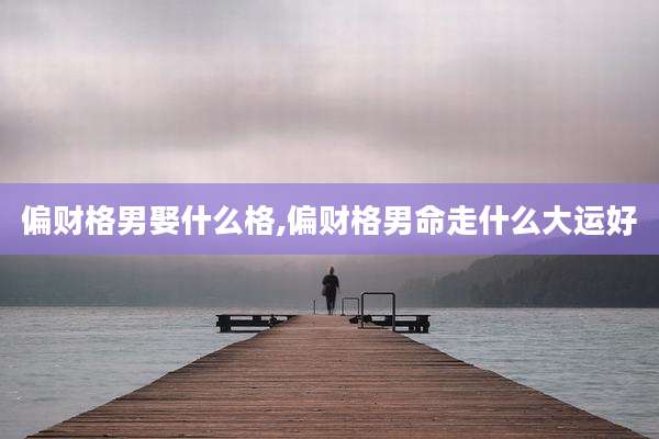 偏财格男娶什么格,偏财格男命走什么大运好