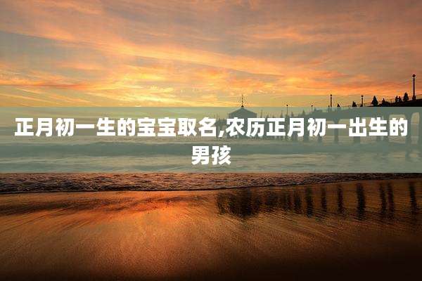 正月初一生的宝宝取名,农历正月初一出生的男孩
