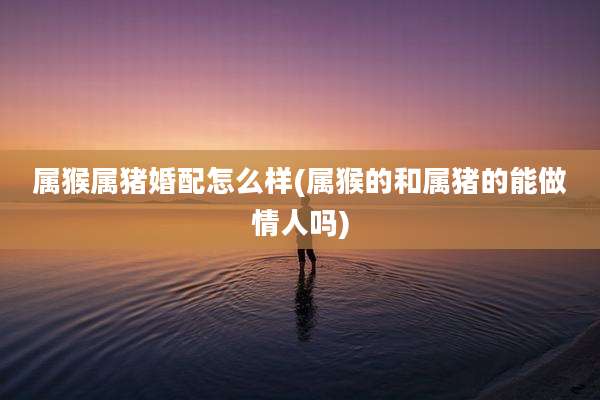 属猴属猪婚配怎么样(属猴的和属猪的能做情人吗)