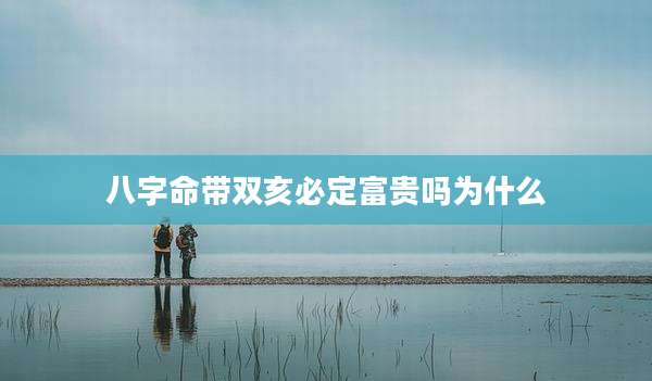 八字命带双亥必定富贵吗为什么
