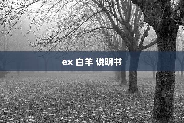 ex 白羊 说明书