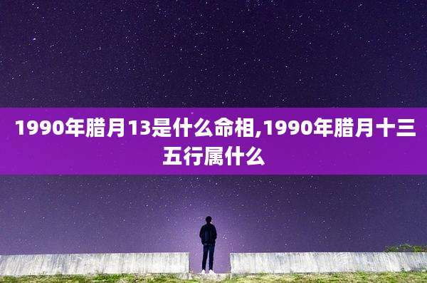 1990年腊月13是什么命相,1990年腊月十三五行属什么