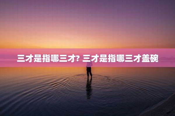 三才是指哪三才? 三才是指哪三才盖碗