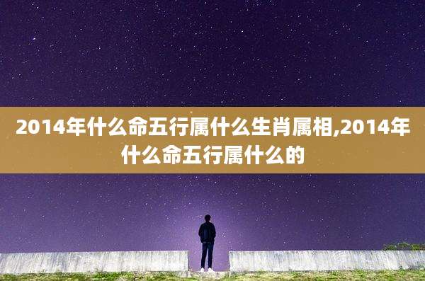 2014年什么命五行属什么生肖属相,2014年什么命五行属什么的