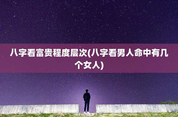 八字看富贵程度层次(八字看男人命中有几个女人)