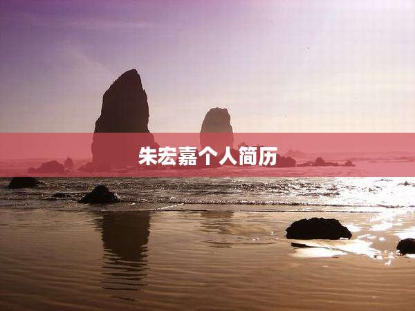 朱宏嘉个人简历