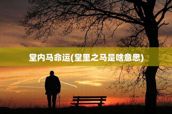 堂内马命运(堂里之马是啥意思)