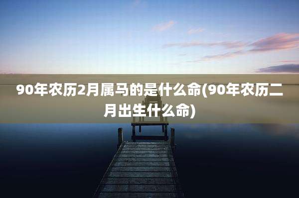 90年农历2月属马的是什么命(90年农历二月出生什么命)