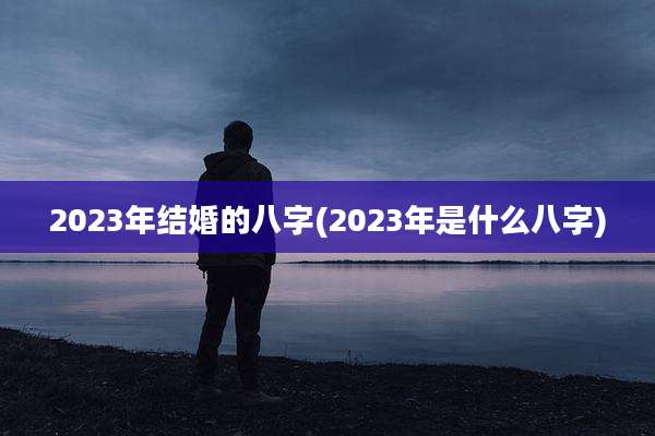 2023年结婚的八字(2023年是什么八字)