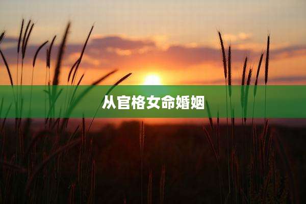 从官格女命婚姻