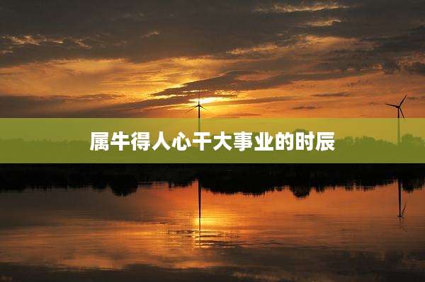属牛得人心干大事业的时辰
