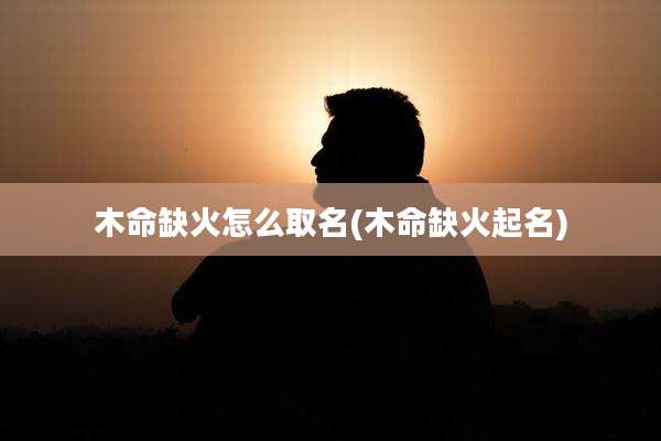 木命缺火怎么取名(木命缺火起名)